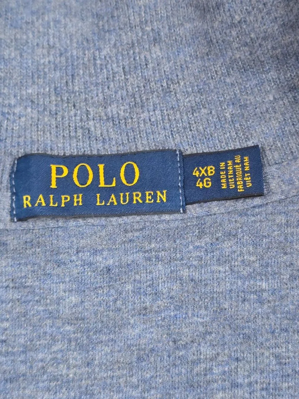 Polo Ralph Lauren Mens 1/4 Zip Pullover 4XB Blue 100% Cotton